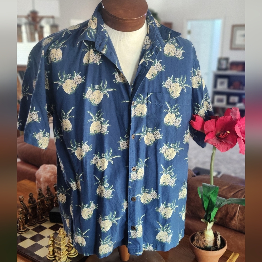 Vintage Mens Hawaiian Print Shirt
